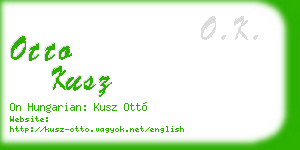 otto kusz business card
