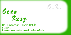 otto kusz business card